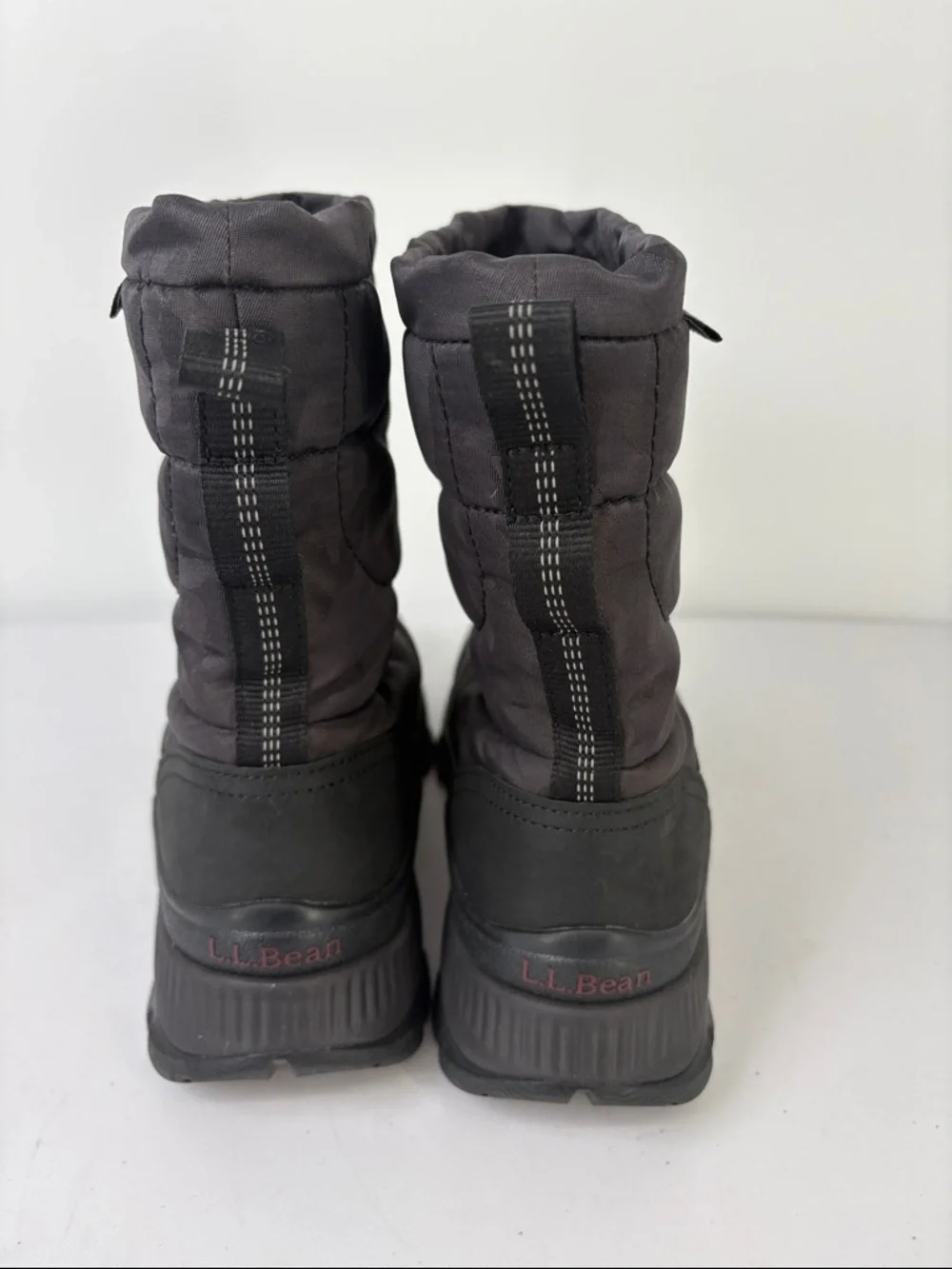 💐 L.L. Bean waterproof Tek 2.5 Black Quilted Insulated Winter Boots